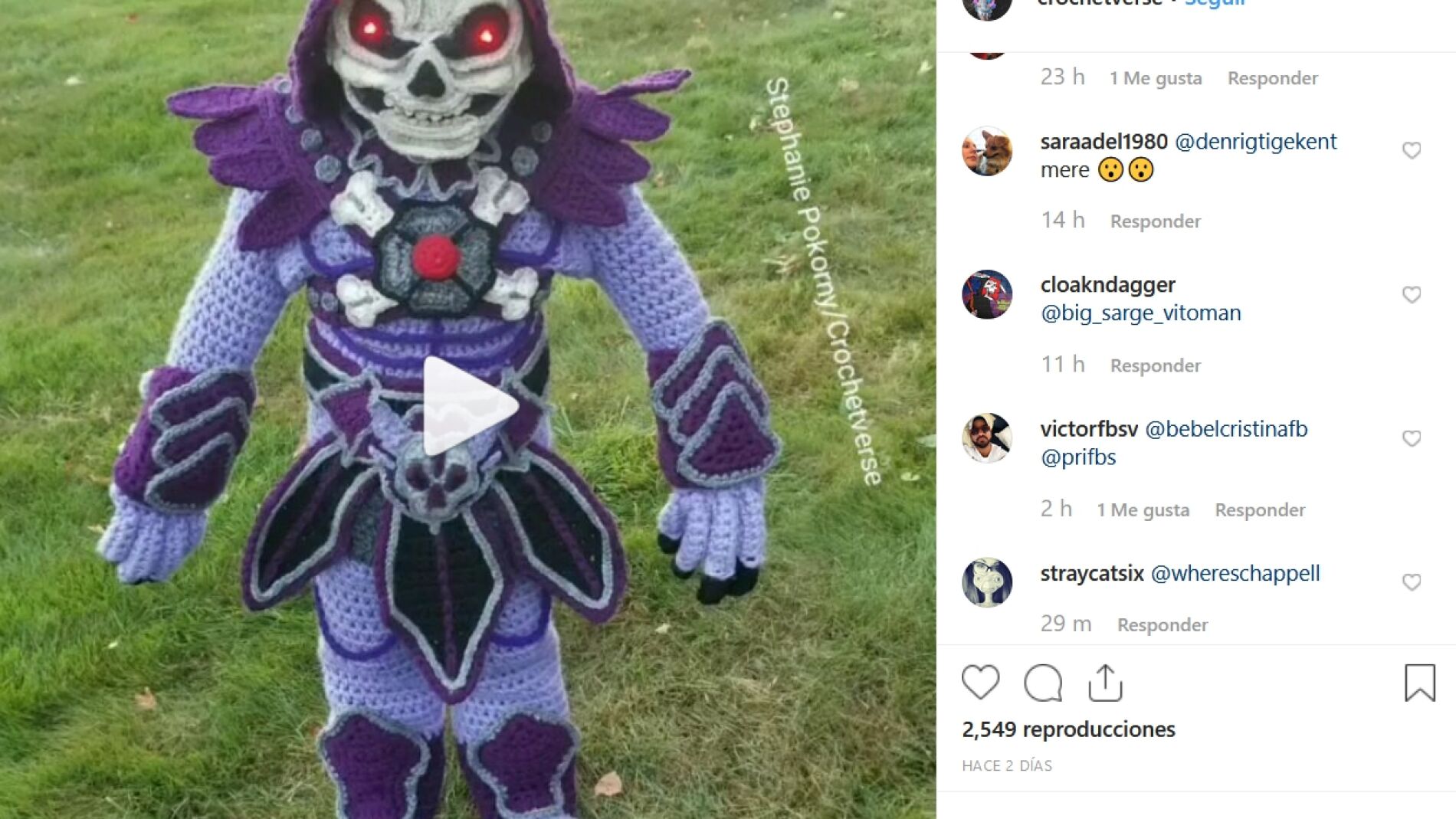 Disfraces echos con ganchillo