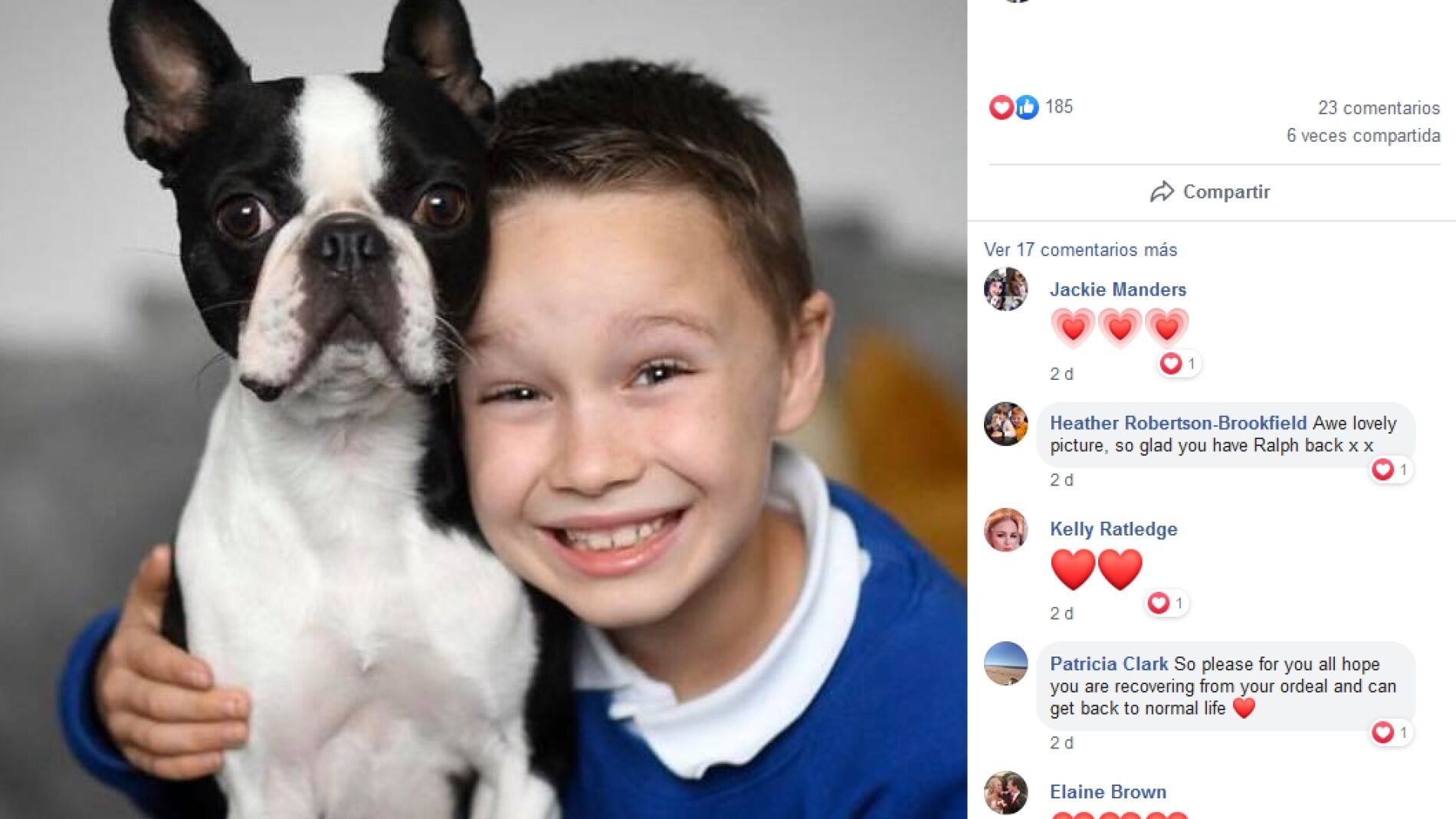 Camron junto a su perro Ralph