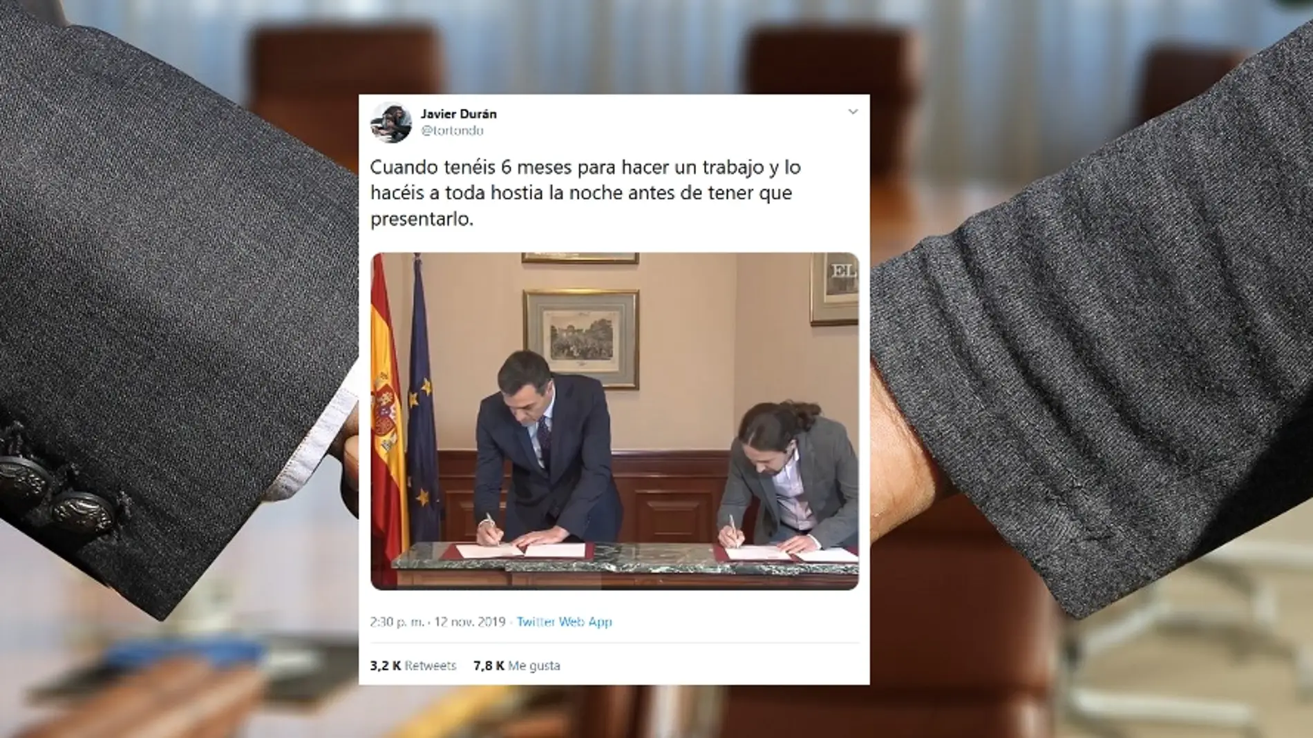 Memes del acuerdo entre Sánchez e Iglesias