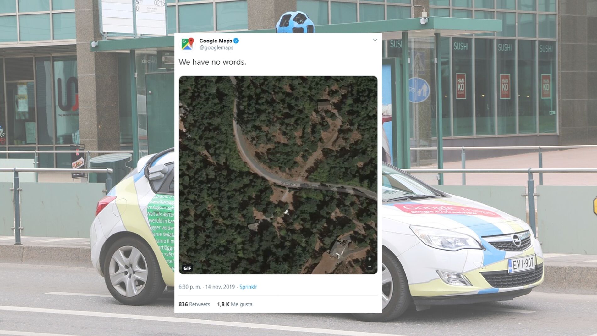 Tuit de Google Maps