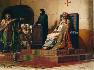 "El Papa Formoso y Esteban VI" de Jean-Paul Laurens (Museo de Arte de Nantes)