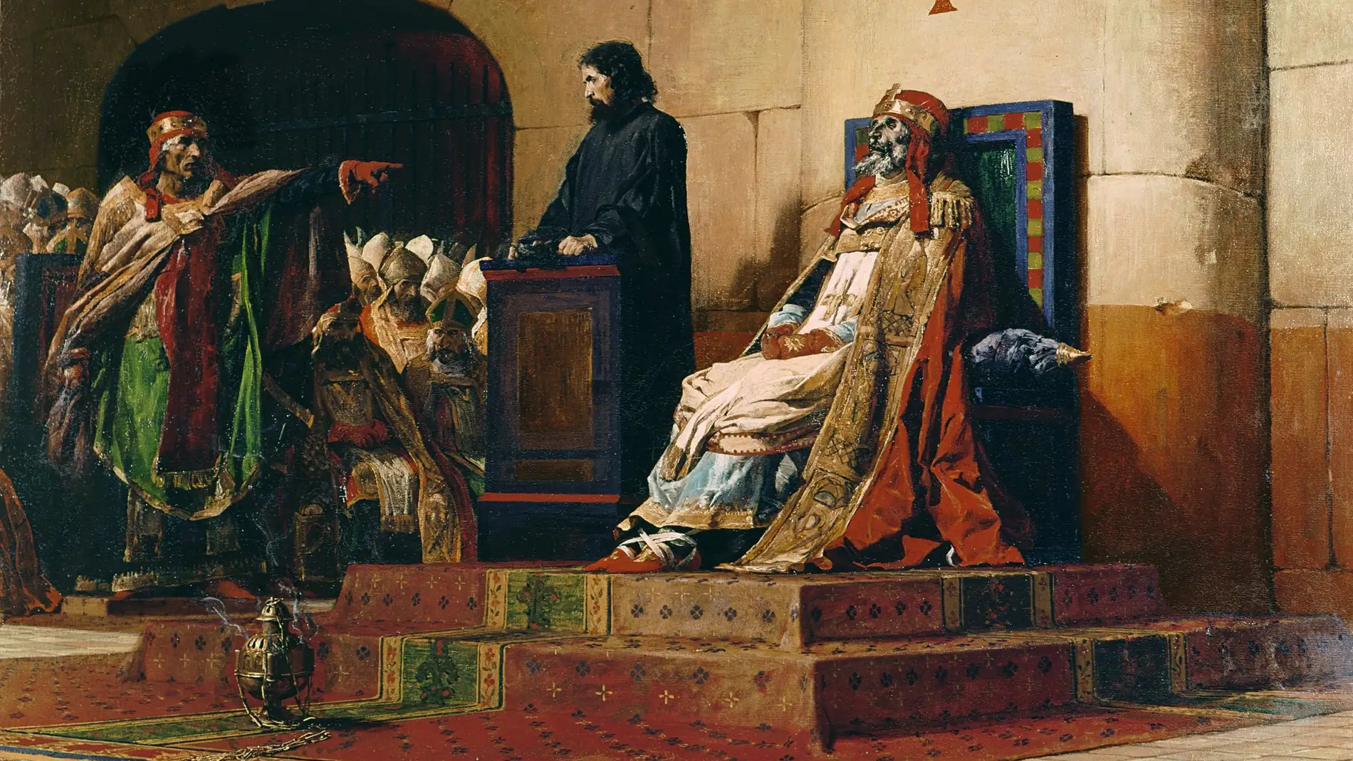 "El Papa Formoso y Esteban VI" de Jean-Paul Laurens (Museo de Arte de Nantes)