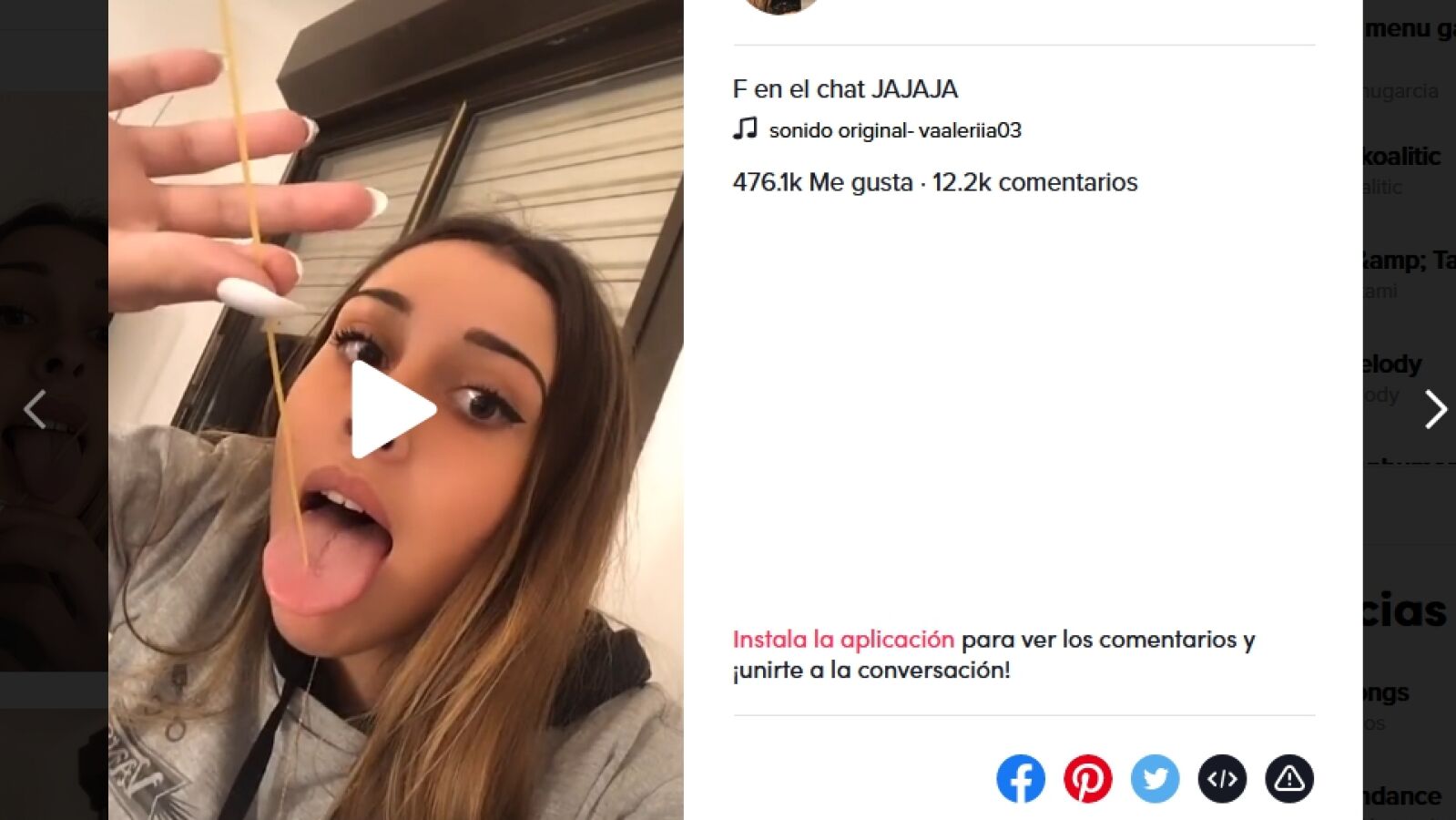 Esto es lo que pasa si te metes un espagueti en el agujero del piercing de la lengua