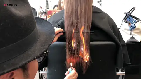 Prende fuego al pelo de su clienta Prende fuego al pelo de su clienta