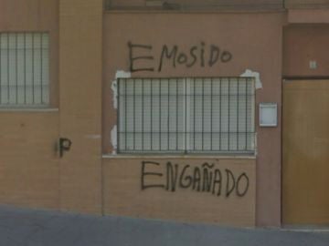 La pintada original de "Emosido enga&ntilde;ado"
