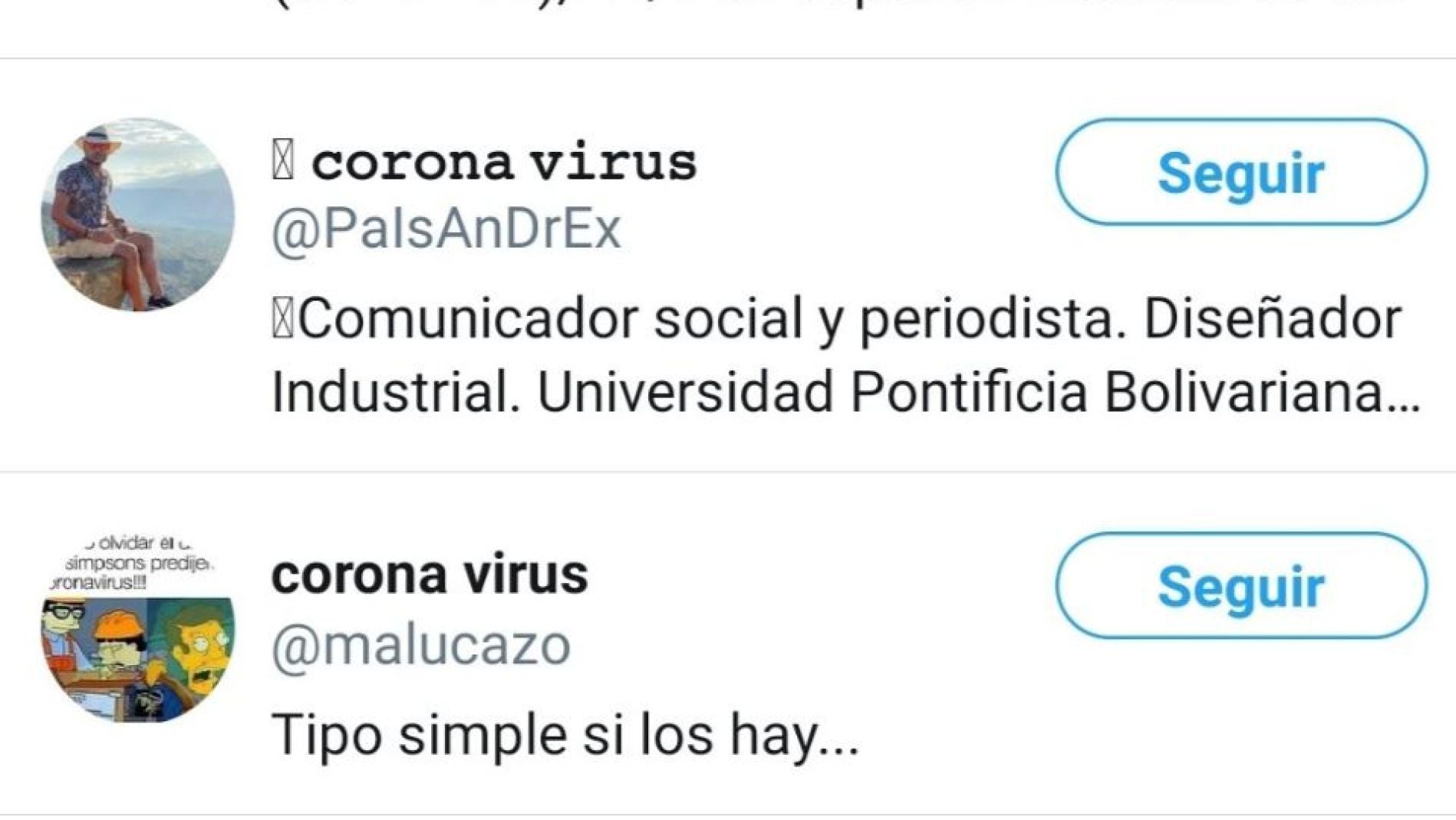 Cuentas del coronavirus