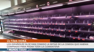 Los españoles ya se han comido la mitad de la comida que habían comprado para pasar toda la cuarentena