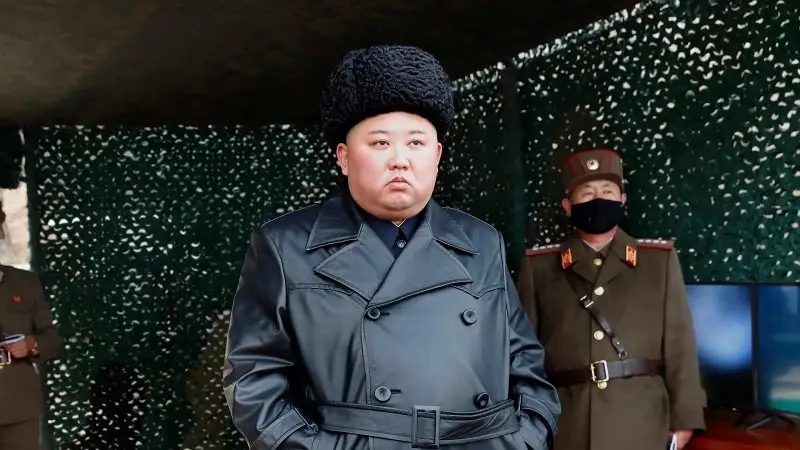 Foto de Kim Jong-Un compartida con los medios por KCNA