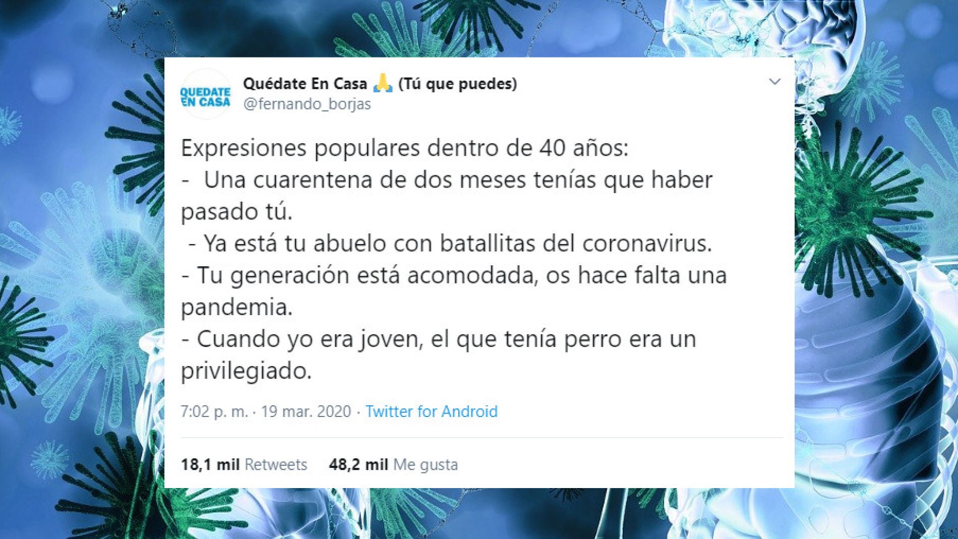 Tuit de @fernando_borjas