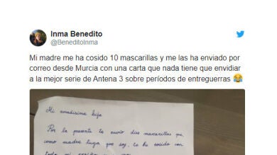 La curiosa carta con estilo barroco que una madre ha escrito a su hija durante la cuarentena