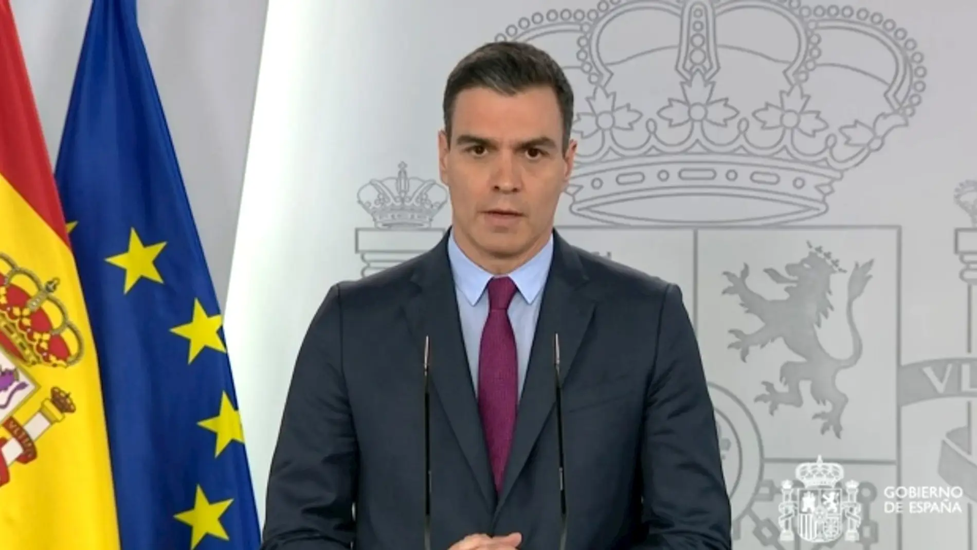 Pedro Sánchez explica el plan de desescalada en Moncloa