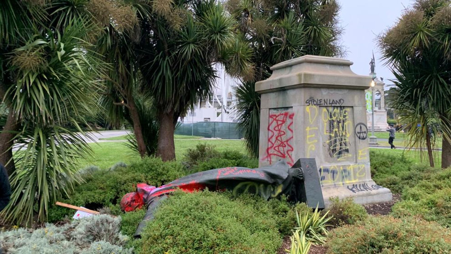 La estatua de Fray Jun&iacute;pero Serra en San Francisco