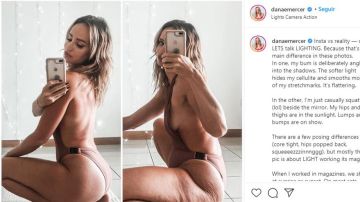 Danae Mercer muestra la realidad de la fotos de las influencers