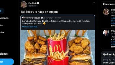ElMillor intenta comerse 4 menús de hamburguesa en directo