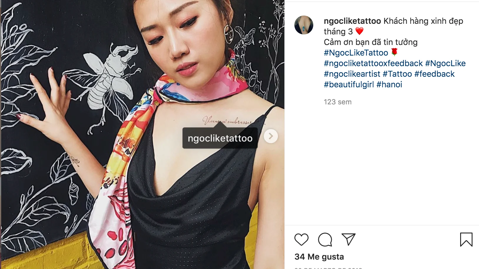 Instagram de @ngocliketattoo Instagram de @ngocliketattoo