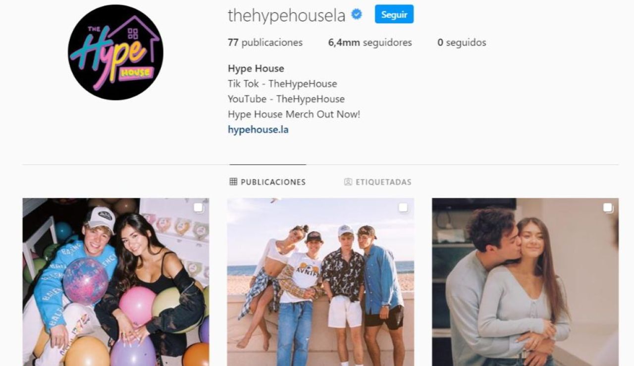 Perfil oficial de The Hype House