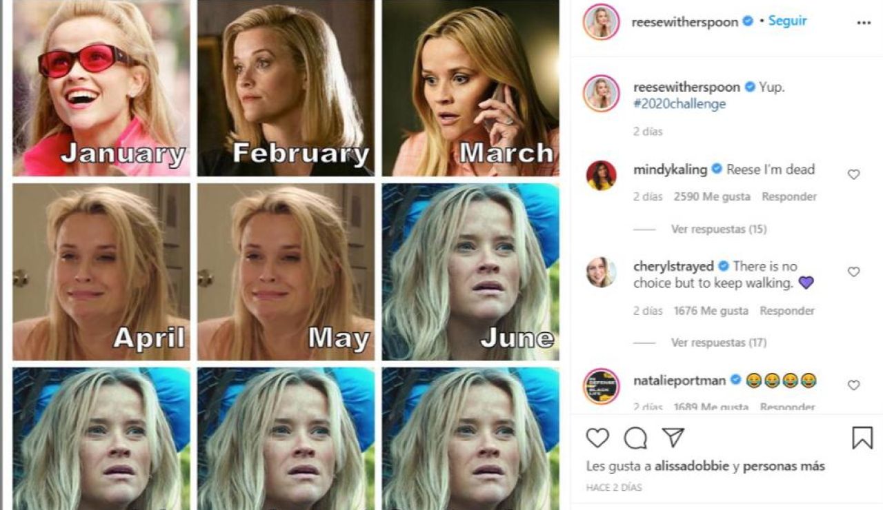 Reese Witherspoon ha creado el #2020Challenge