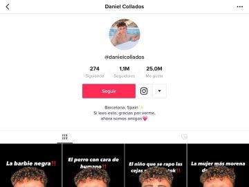 Perfil de Daniel Collados en TikTok
