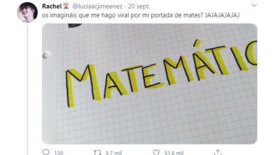 Publica una foto de la portada de su cuaderno de matemáticas y revienta Twitter
