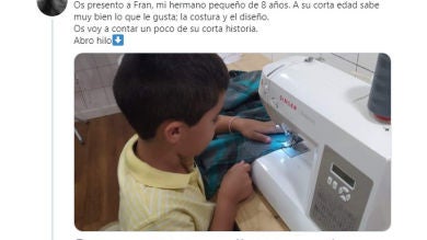 ¡Los juguetes no tienen sexo!: El hilo viral de un niño que sufrió 'bullying' porque le gusta coser ropa a sus muñecas