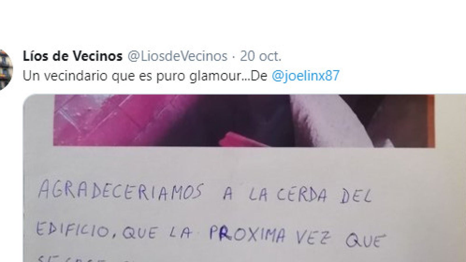 Comparte el cartel más asqueroso que se ha visto jamás en un portal de vecinos