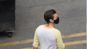 Harry Styles en el set donde está grabando