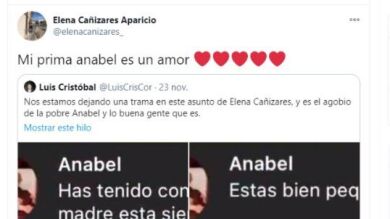 Anabel, la prima de Elena Cañizares que nos pasó totalmente desapercibida en su hilo viral