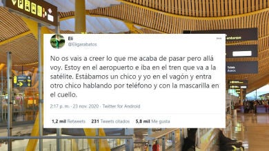 Un chico sin mascarilla se pone chulo con otro que sí la lleva y el karma hace justicia