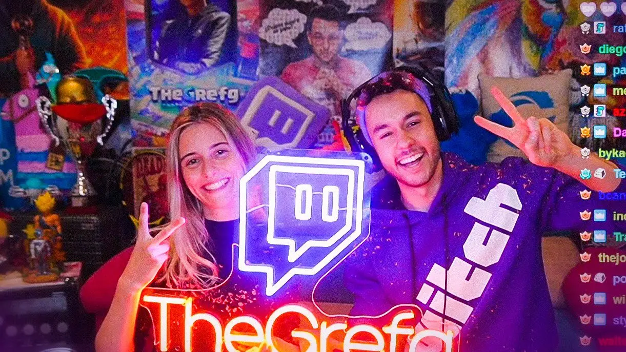 Gemmita y TheGrefg celebrando los 5 millones de seguidores en Twitch