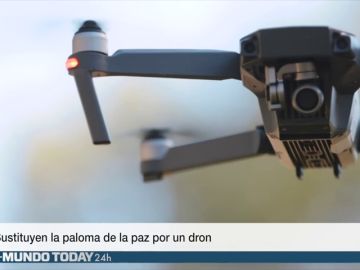 Sustituyen la paloma de la paz por un dron