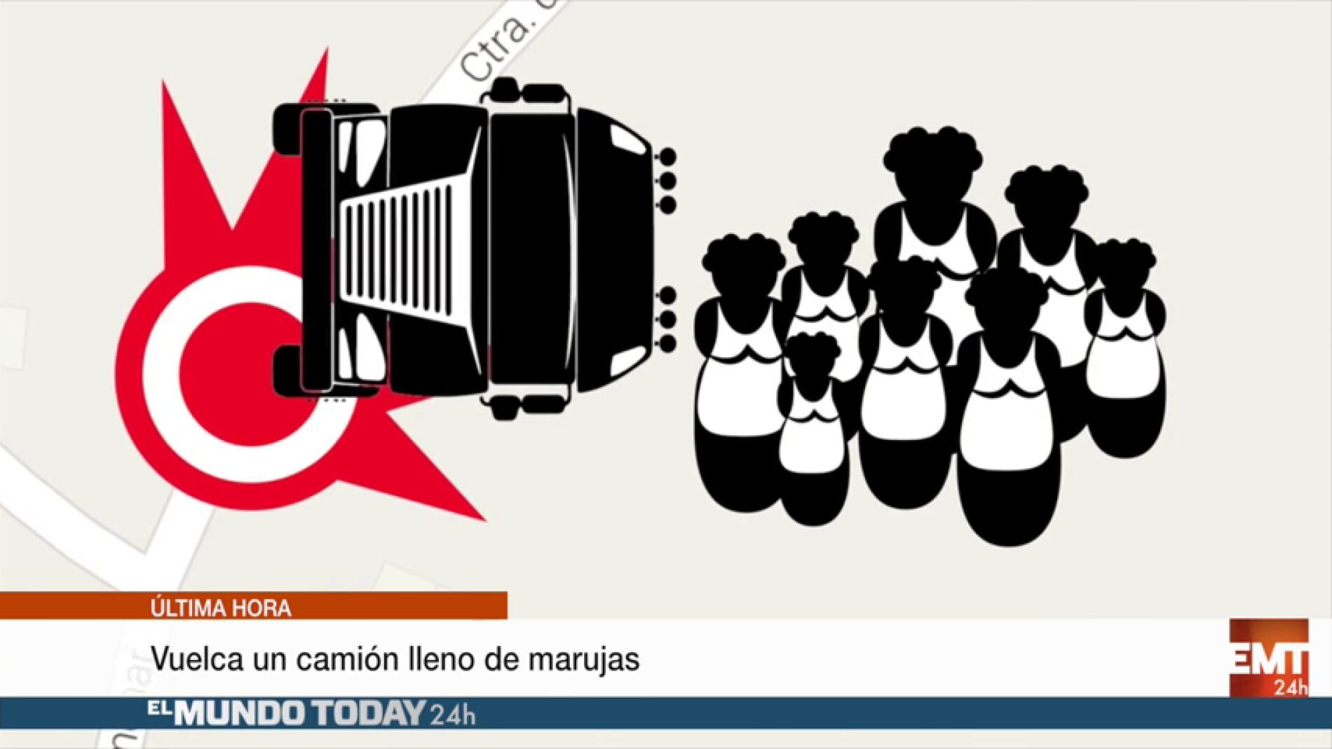 Vuelca un cami&oacute;n lleno de marujas