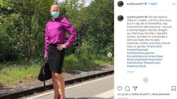 Mark Bryan viste falda y tacones todos los días