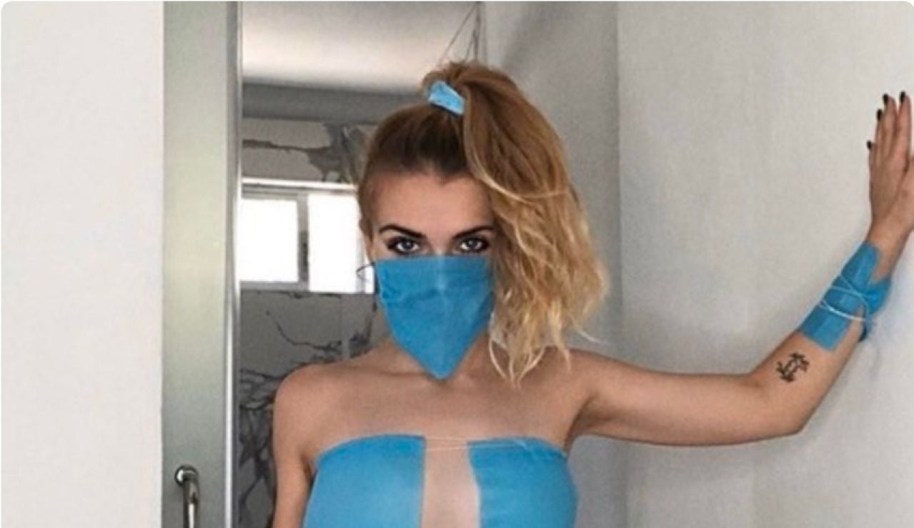 Marina Yers cuando usaba mascarillas