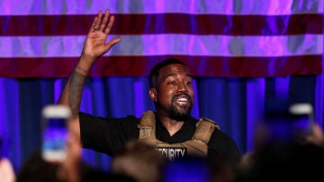 Kanye West durante su campaña electoral