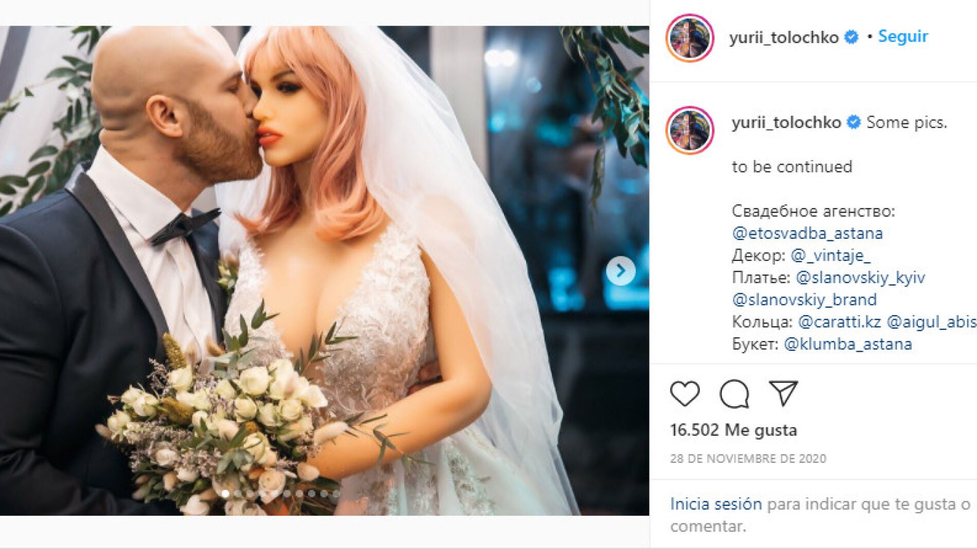 Instagram de @yuri_tolochko