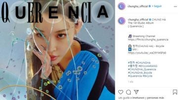 Chungha en la portada de su disco 'Querencia'