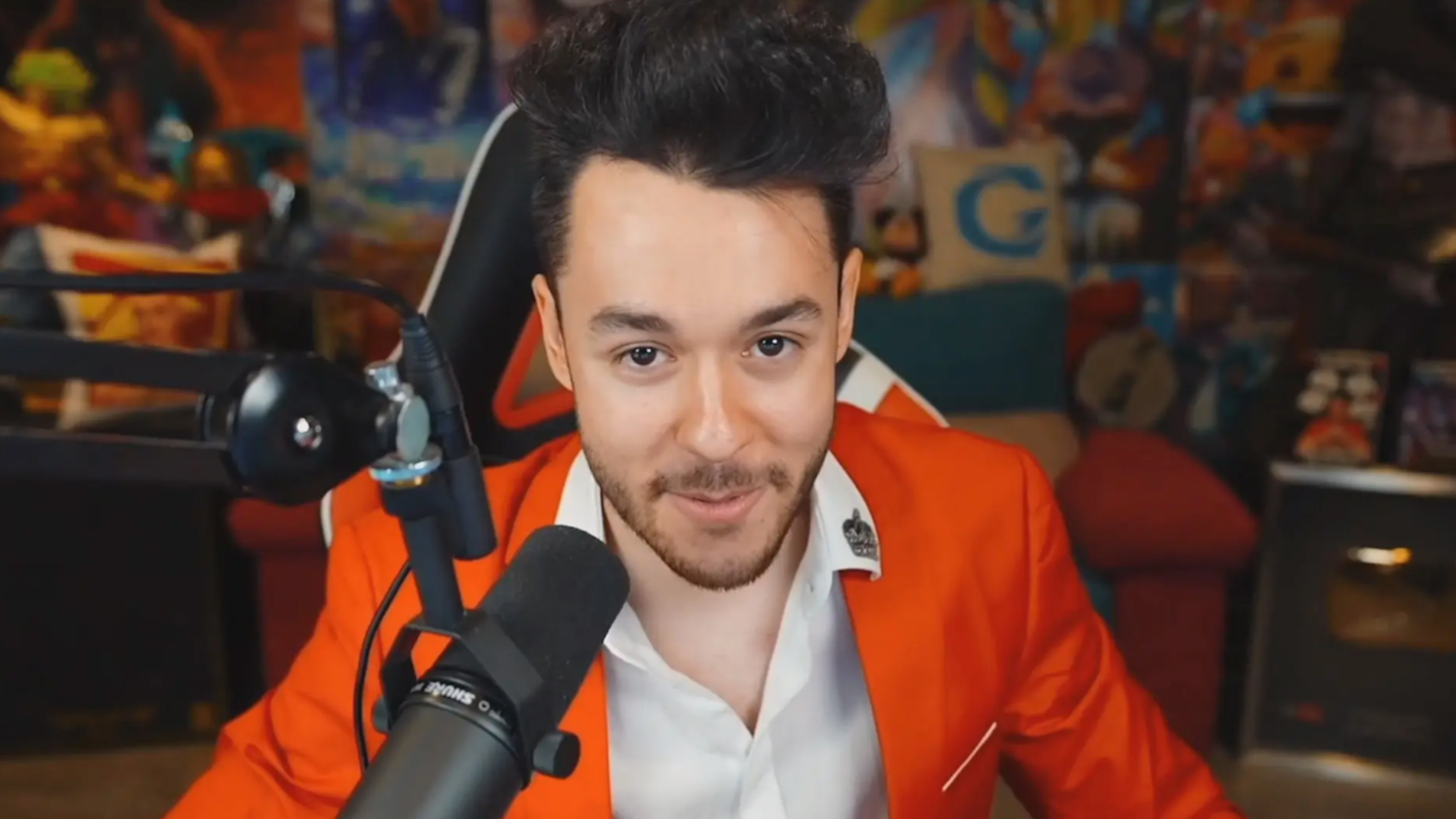 TheGrefg durante la presentación de su skin