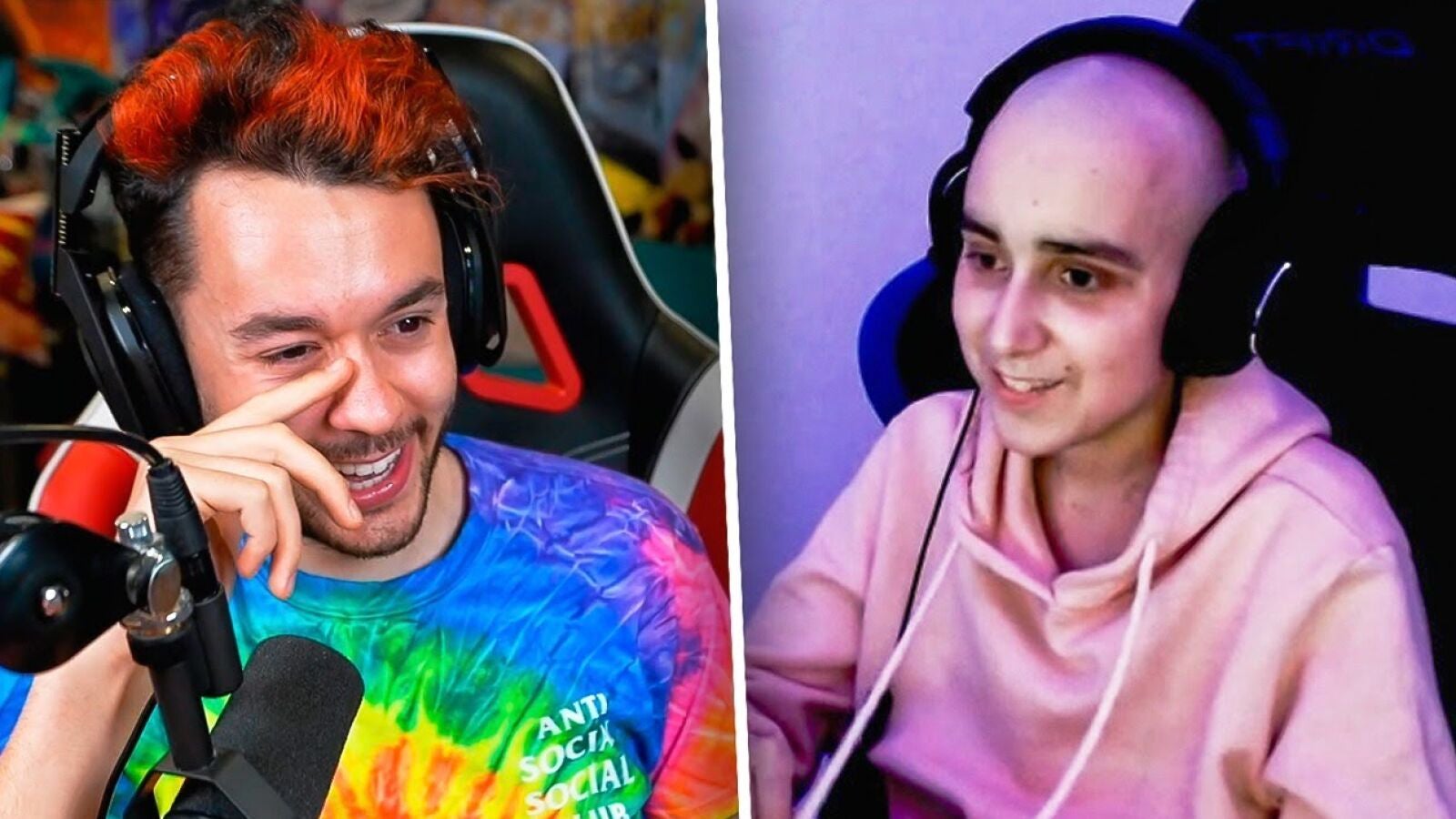 TheGrefg junto a un streamer que ha superado dos cáncer: 