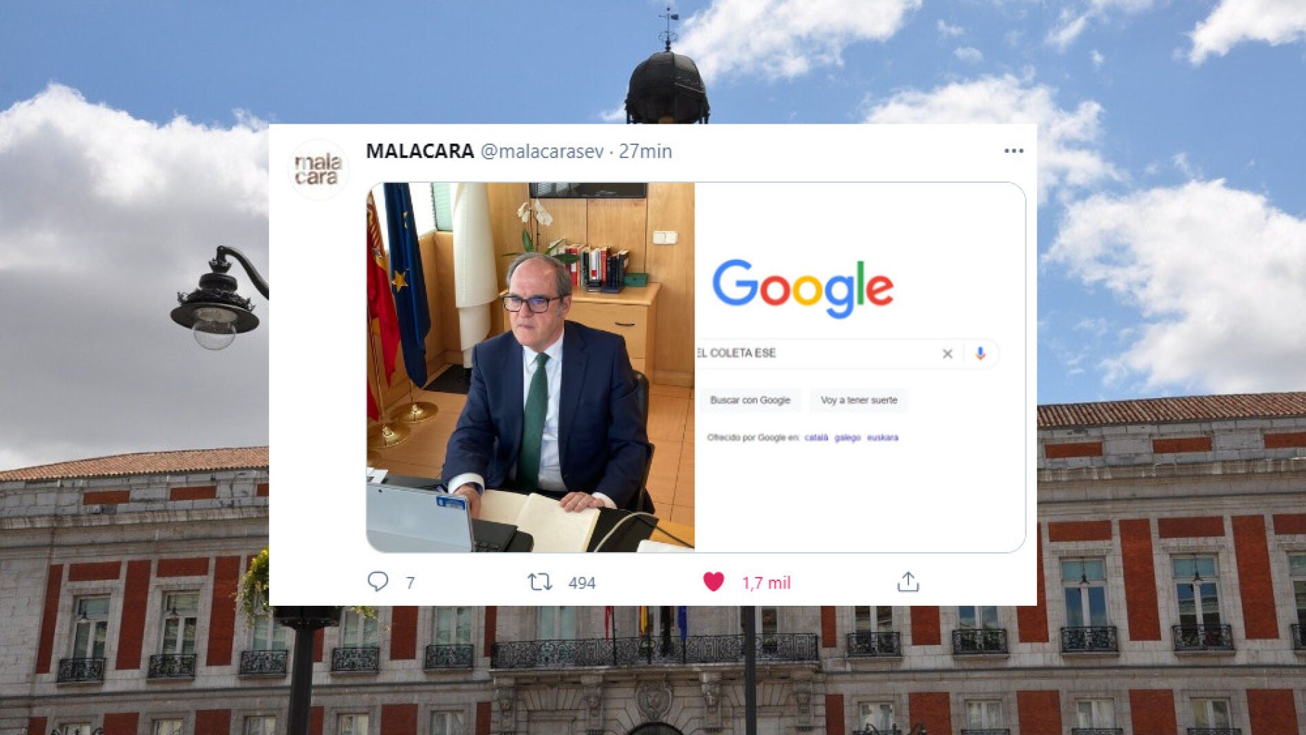 Tuit de @malacarasev
