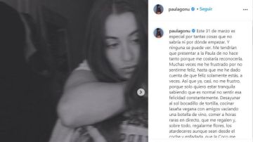 Paula Gonu en su Instagram