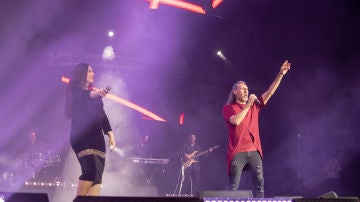 Camela en un concierto de 2019