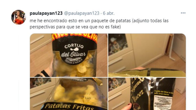 No es mentira: Encuentra lo impensable dentro de una bolsa de patatas fritas 