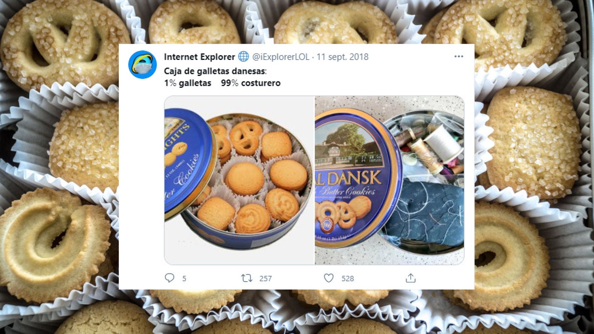 Caja de galletas danesas