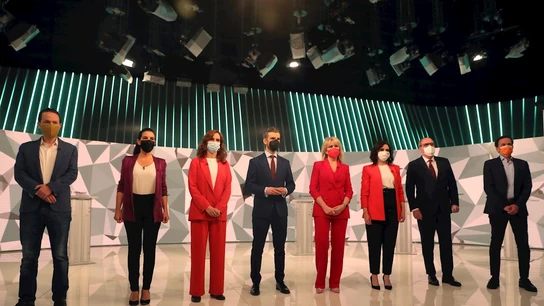 Los candidatos a la presidencia de la Comunidad de Madrid minutos previos al debate Los candidatos a la presidencia de la Comunidad de Madrid minutos previos al debate