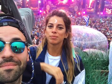 Michenlo y Marta Riumbau, en un selfie de 2017