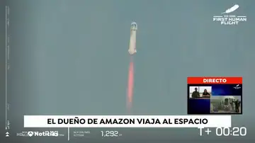 Vídeo: Jeff Bezos viaja al espacio en la nave New Shepard de Blue Origin