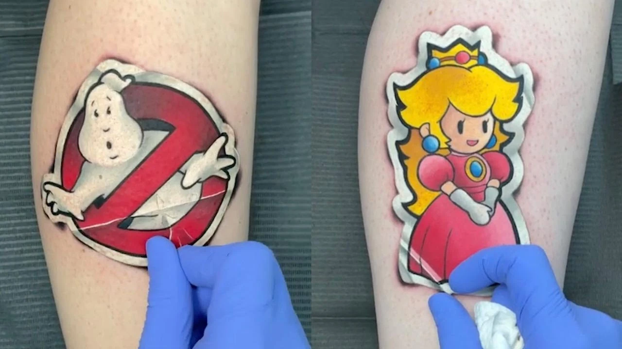 Tatuajes que parecen pegatinas