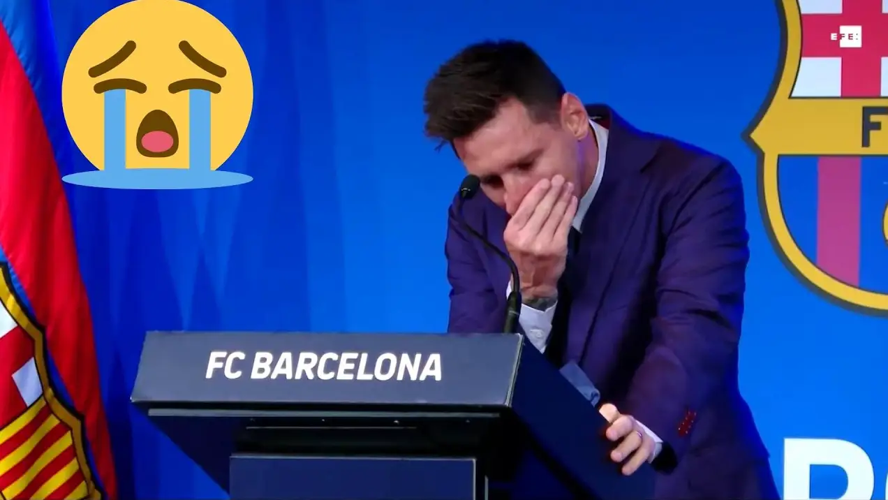 Messi, en la rueda de prensa de su despedida