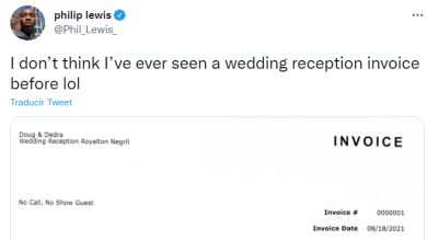 Una pareja envía una factura de 200 euros a los invitados de su boda confirmados que no fueron