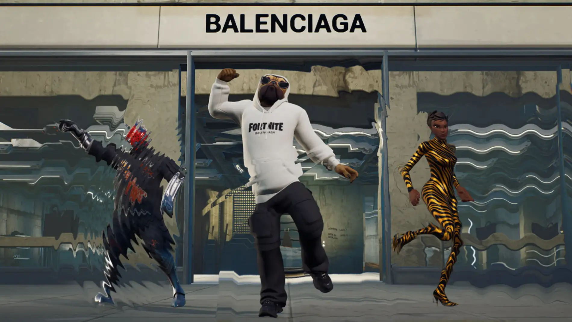 Algunas skins de Balenciaga en Fortnite